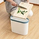 simple open top trash can with retaining ring
